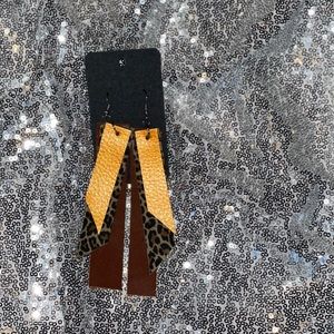Leather earrings